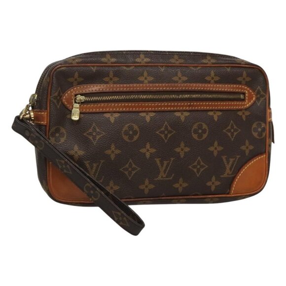 LOUIS VUITTON Monogram Marly Dragonne GM Clutch Bag - Picture 1 of 15